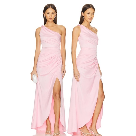 Elliatt Biarritz Gown maxi one shoulder pink - Picture 1 of 10